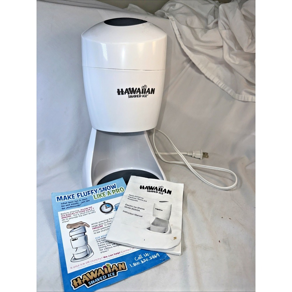 Hawaiian Shaved Ice S900A Electric Shaved Ice Machine (No Ice Mold) Works Great